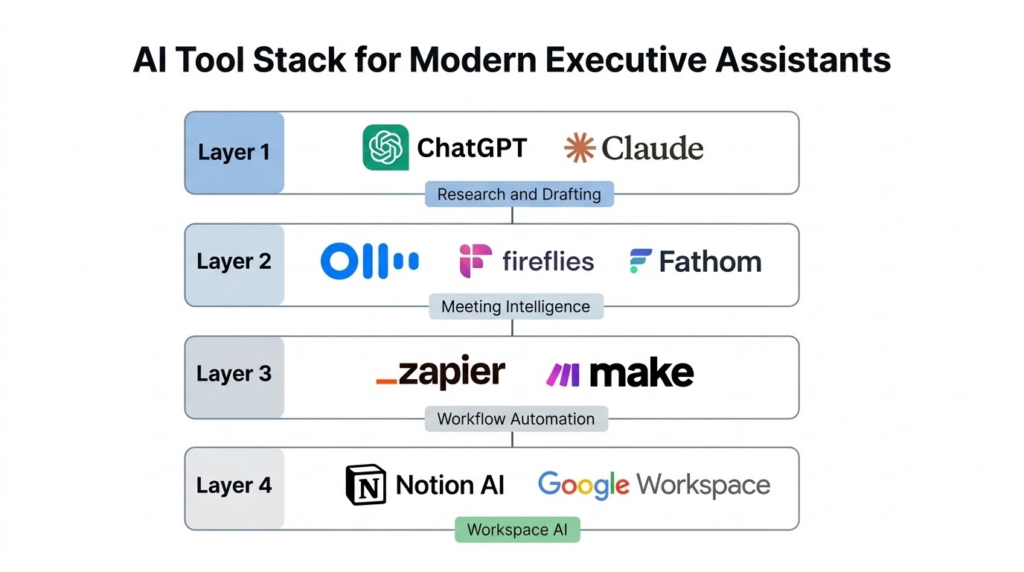 The tools AI-trained Executive Assistants know how to use